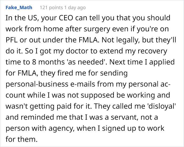 Doctor Writes "The Most Passive-Aggressive Note" To Sign Off An Employee For 2 Weeks Instead Of 2 Days After Her Jerk Manager Illegally Threatens To Fire Her