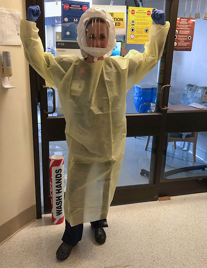 In My Wife's First Week Of Working In A New Hospital In California, She Has Volunteered To Care For Covid-19 Patients Like The Superhero She Is