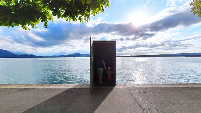 Entrance Of An Underwater Observatory In Lake Zug (Switzerland). I Took The Photo At The Weekend, Reminds Me Of The Truman Show