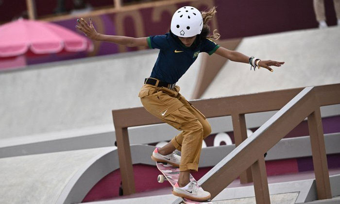Rayssa Fadinha, de 13 años, la atleta brasileña más joven, y ahora medallista, de la historia de los Juegos Olímpicos