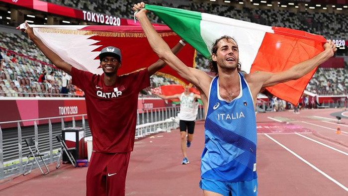 High Jumpers Mutaz Essa Barshim And Gianmarco Tamberi Shared The Gold Medal, Which Had Not Happened Since 1912