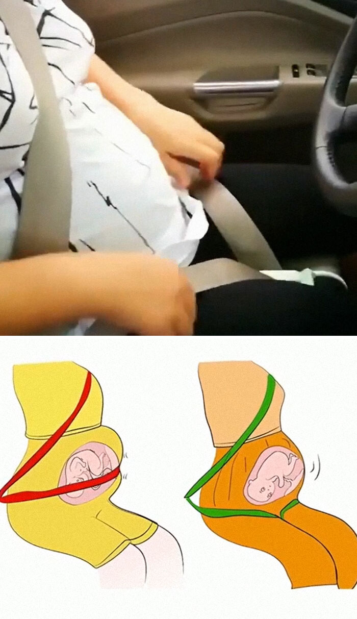 A Seatbelts Attachment For Pregnant Women