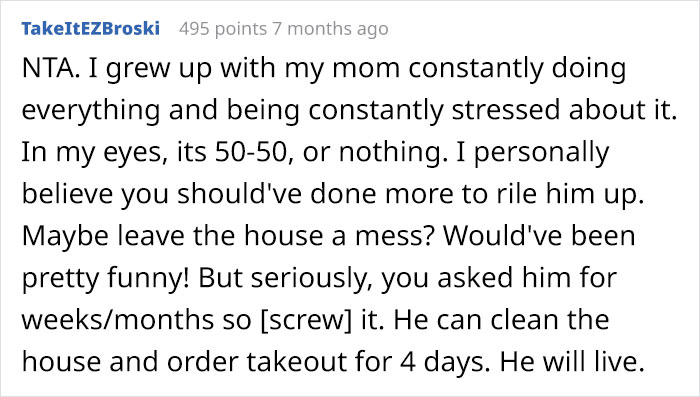 Tired Of Her Husband’s Laziness, Woman Takes A Vacation To Make Him Realize How Much She Does