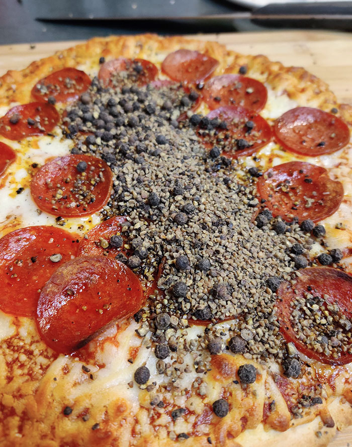 I Just Wanted A Little Black Pepper On My Pizza. Stupid Plastic Grinder Top Malfunction