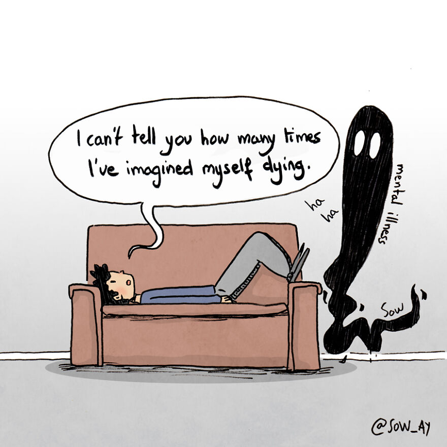 I Illustrate My Darkest Thoughts To Help People Understand What It’s Like To Suffer From Mental Illness (47 Pics)