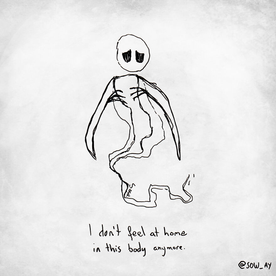 I Illustrate My Darkest Thoughts To Help People Understand What It’s Like To Suffer From Mental Illness (47 Pics)