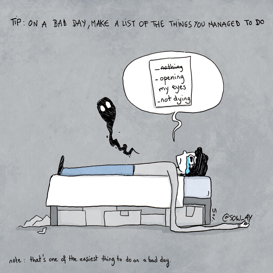 I Illustrate My Darkest Thoughts To Help People Understand What It’s Like To Suffer From Mental Illness (47 Pics)