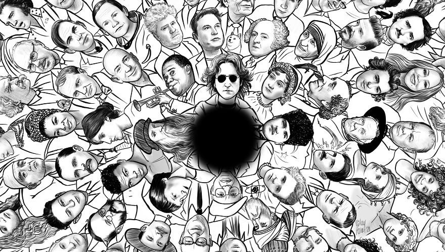 Here Are My 1001 Portraits That I Drew By Hand One By One In Almost A Year