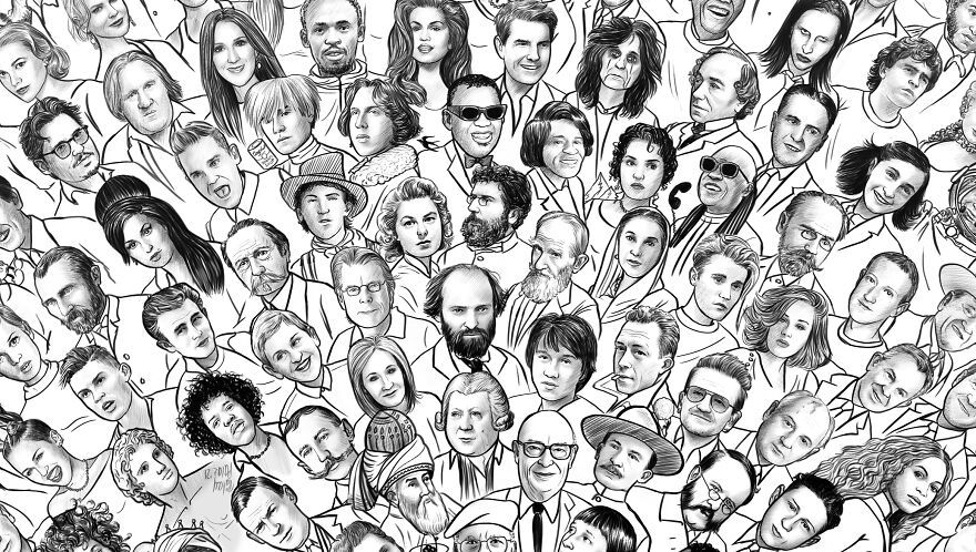Here Are My 1001 Portraits That I Drew By Hand One By One In Almost A Year