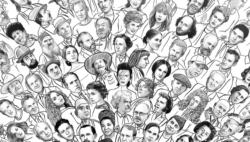 Here Are My 1001 Portraits That I Drew By Hand One By One In Almost A Year