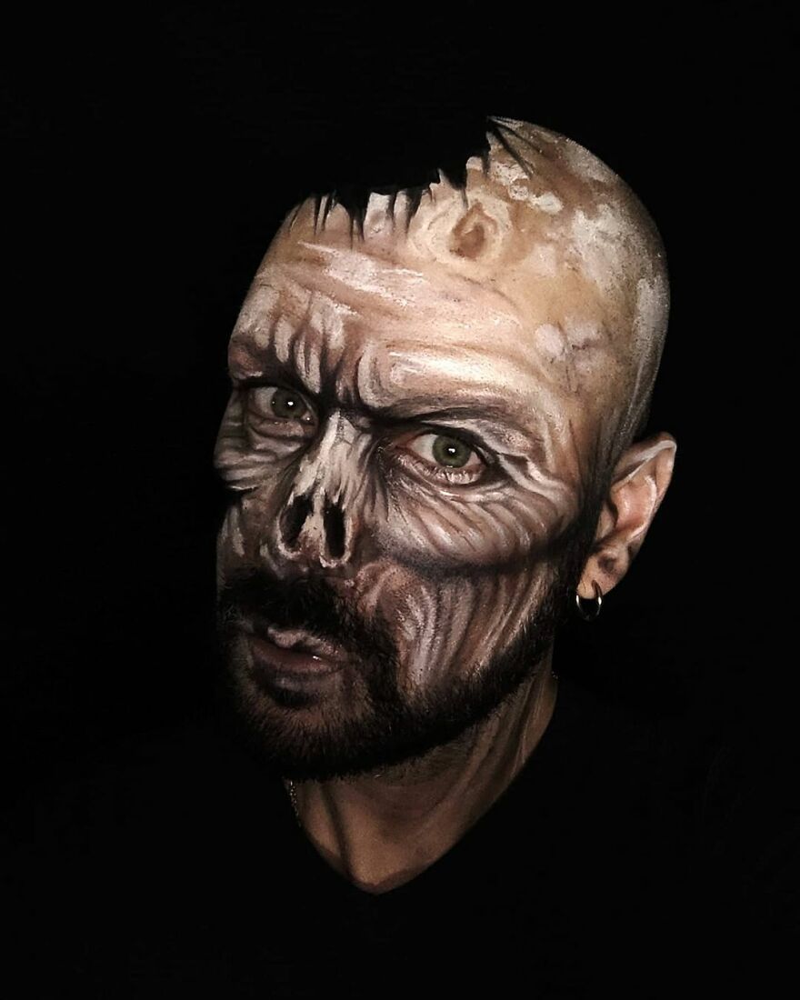 Italian Artist Continues To Amaze With Paintings On His Body (75 New Pics)