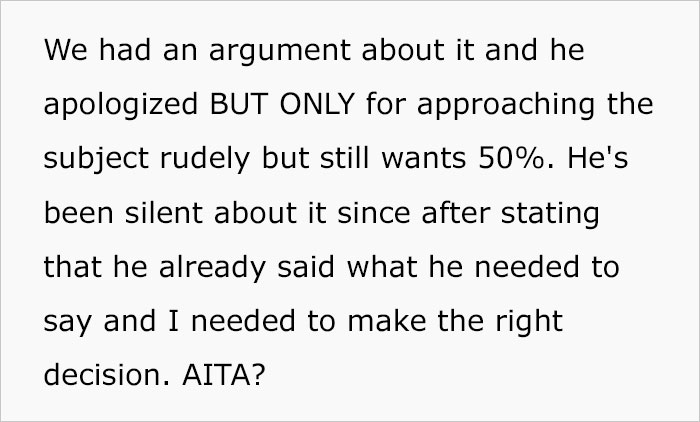Husband Asks For 50% Of Wife's Booming Business Despite Never Believing In It, Wife Isn&rsquo;t Having Any Of It