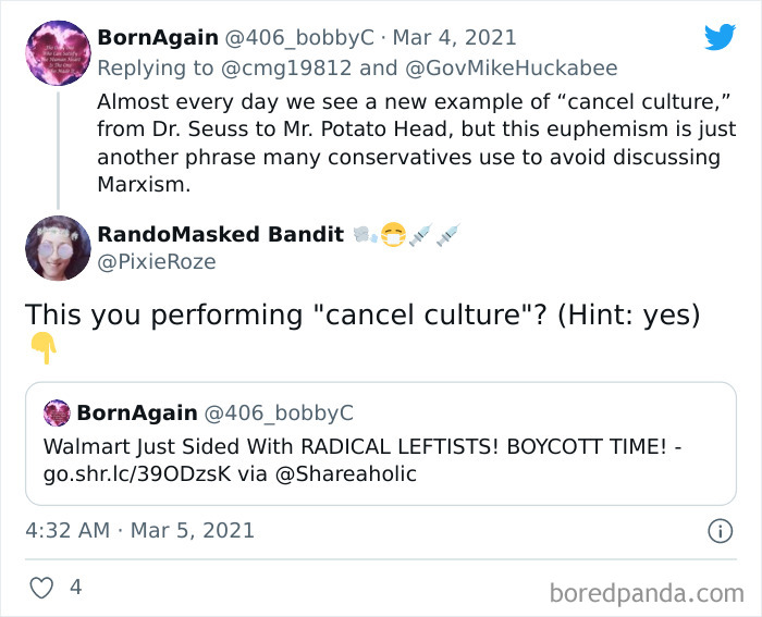 Another "Cancel Culture Is Marxism Unless I Do It" Post