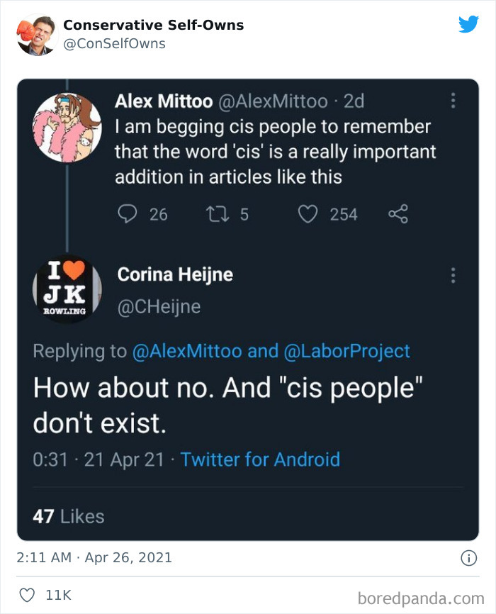 Conservative-Self-Owns-Fails