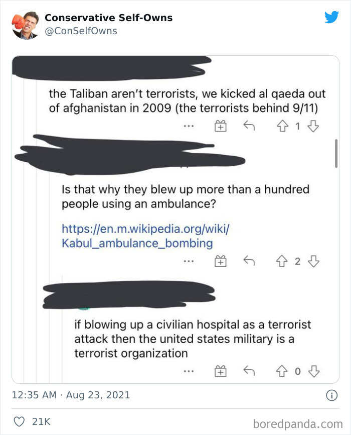 Conservative-Self-Owns-Fails