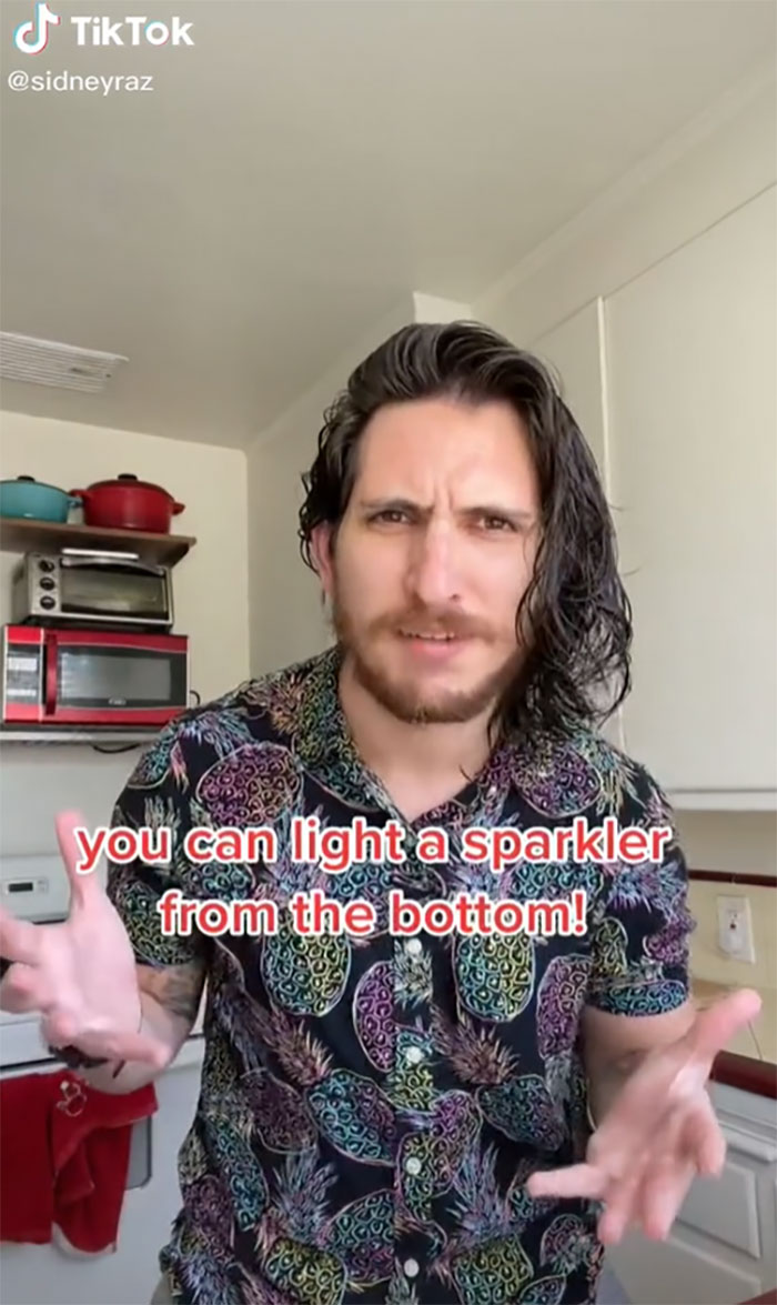 You Can Light A Sparkler From The Bottom!