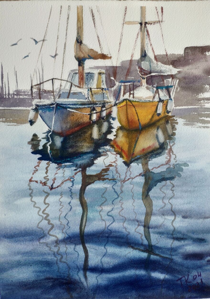 50 Shades Of Blue In Watercolor