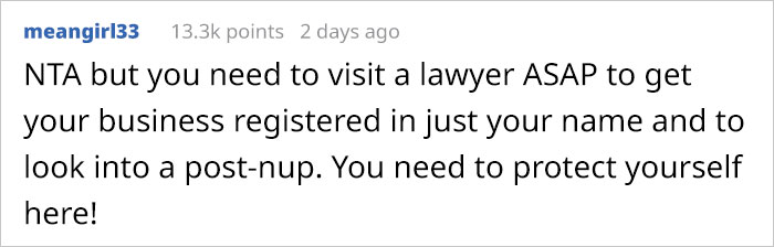 Husband Asks For 50% Of Wife's Booming Business Despite Never Believing In It, Wife Isn&rsquo;t Having Any Of It