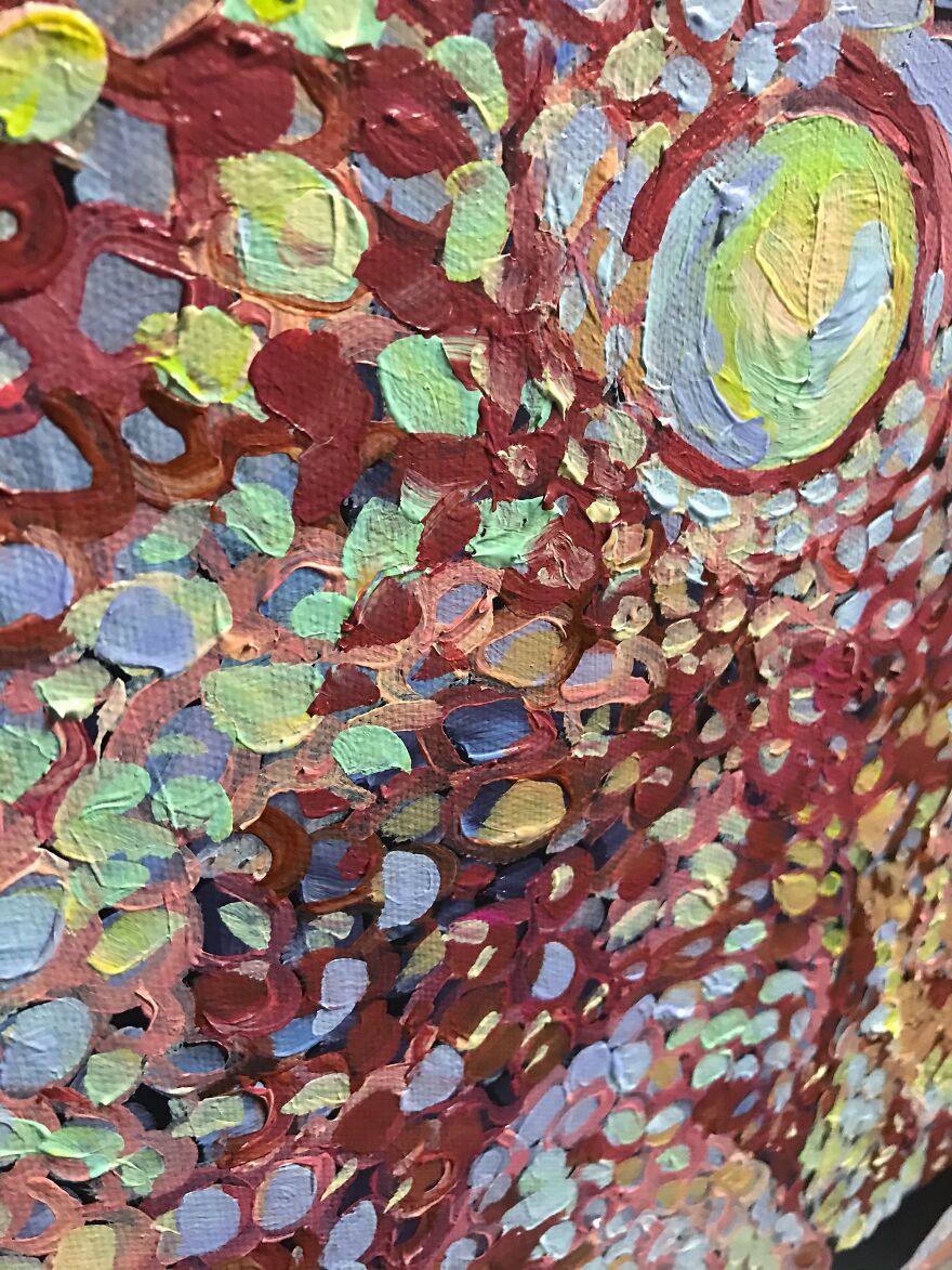 I Paint Magical Wildlife Paintings Using Thick Brush Strokes, Bold Color, And Lots Of Gold Dots.