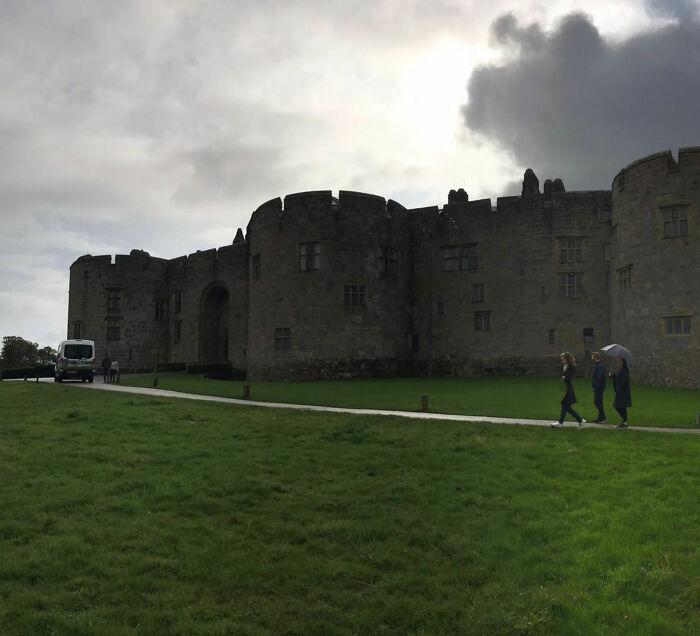 A Panoramic Taken By My Brother All Looks Normal Until You Zoom In On The Three People Walking The Path, The One In Front Is Me🤔