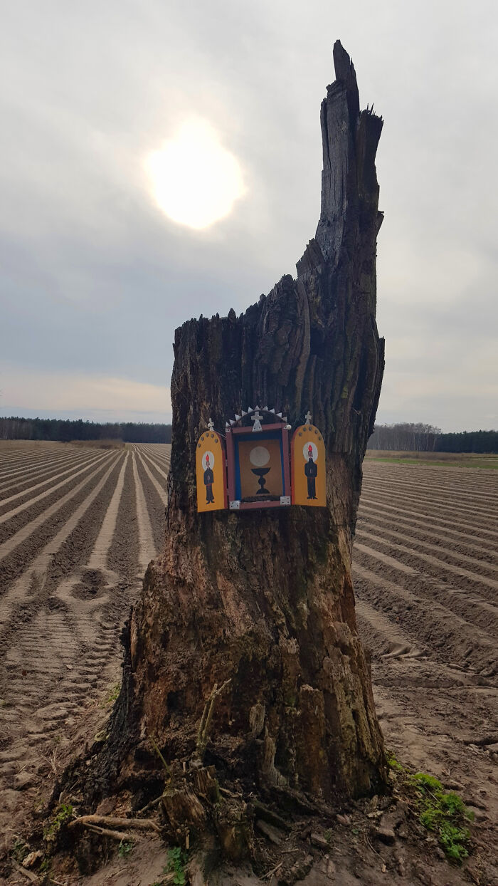 Old Wayside Shrine With Sauron Eye