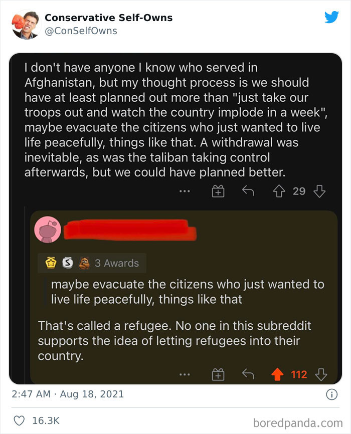 Conservative-Self-Owns-Fails