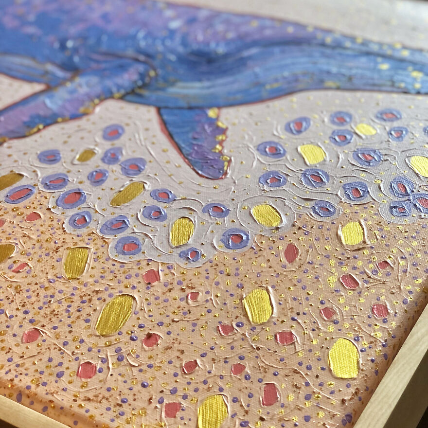 I Paint Magical Wildlife Paintings Using Thick Brush Strokes, Bold Color, And Lots Of Gold Dots.