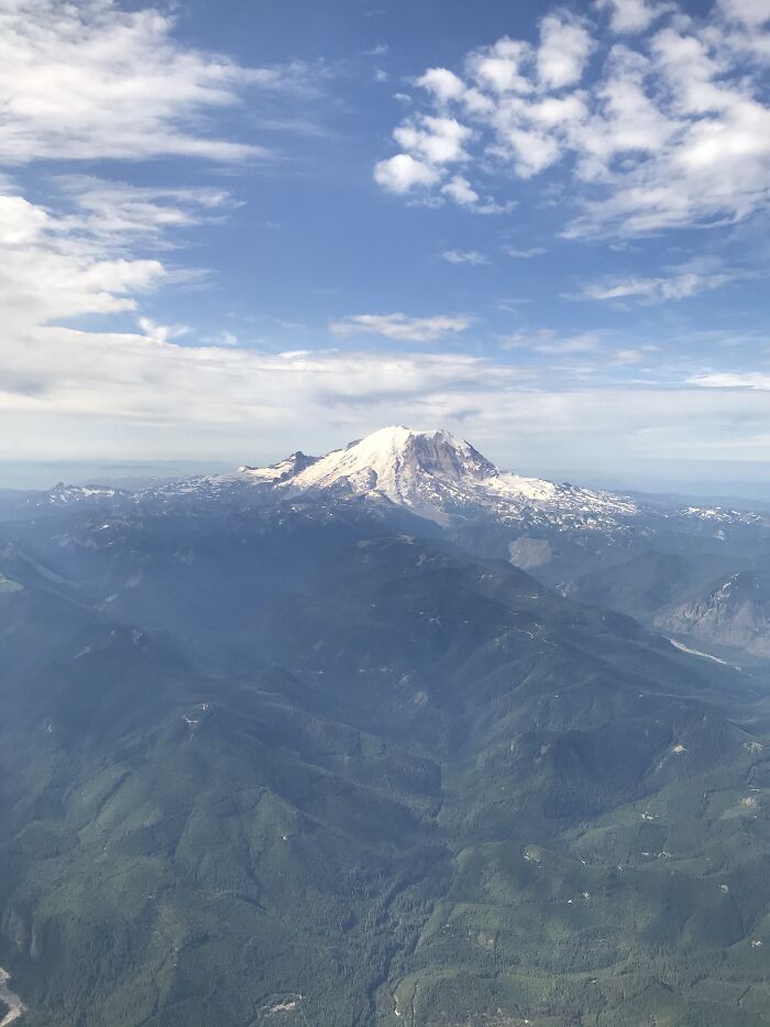 A Little Cloudy Flying Near Mt. Rainier…