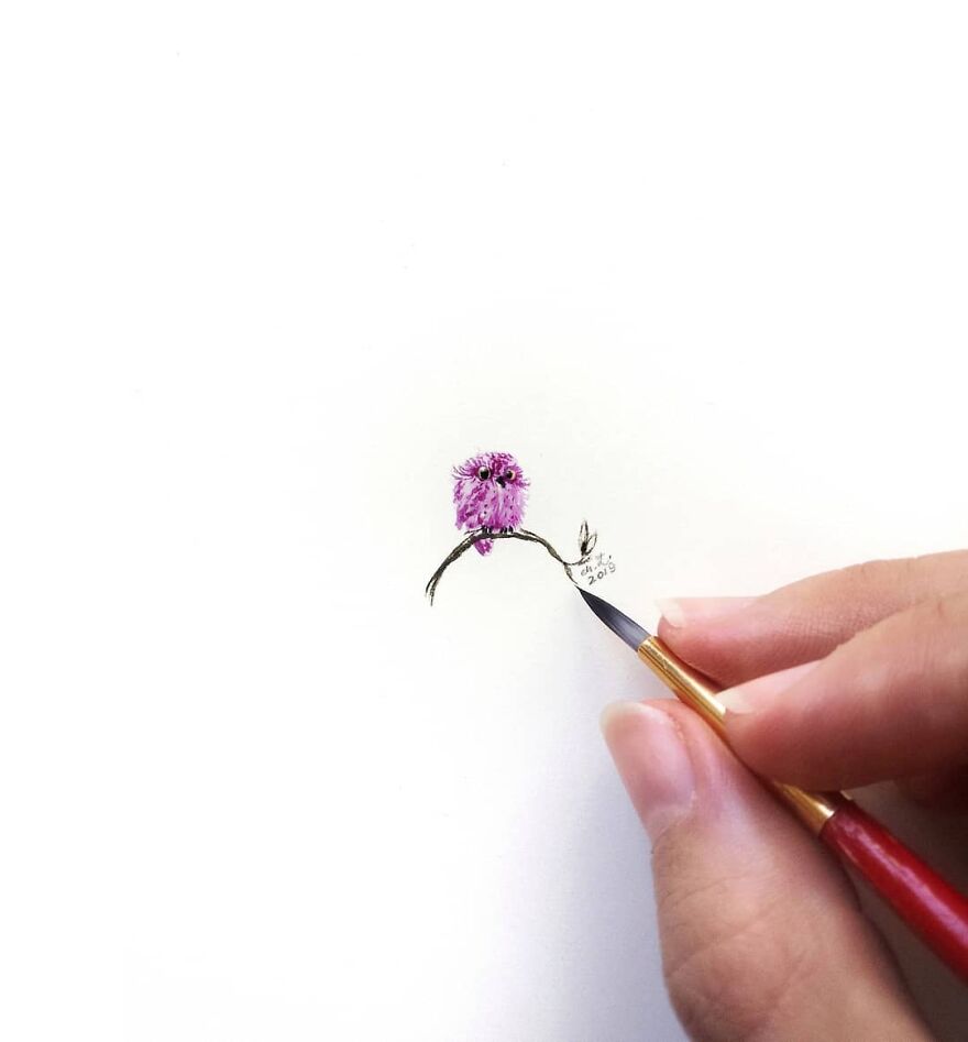 I Painted My First Owl 3 Years Ago, And Haven't Been Able To Stop Since (36 Pics)