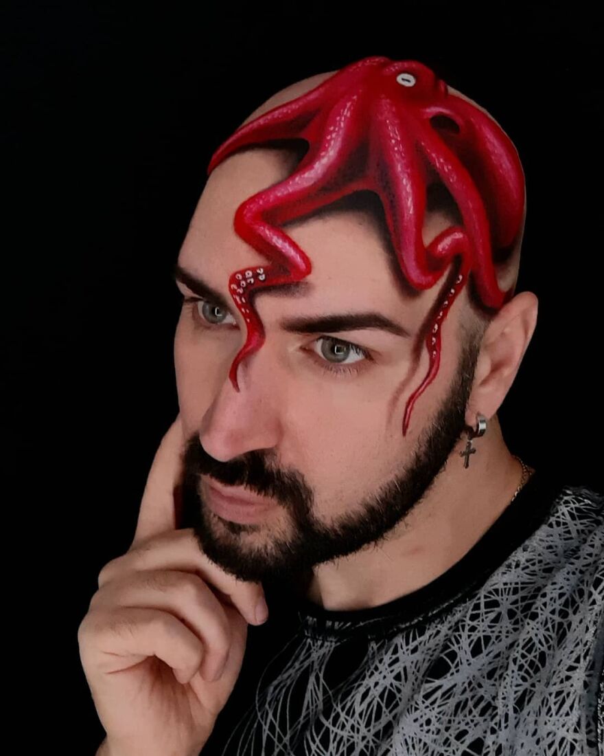 Italian Artist Continues To Amaze With Paintings On His Body (75 New Pics)