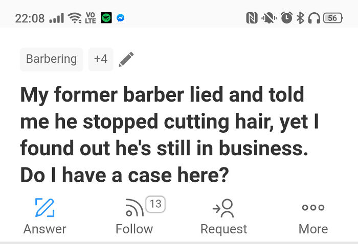 Boy. I Wonder Why He Stopped Cutting Their Hair