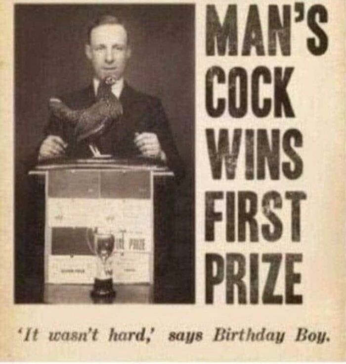 Man’s Cock Wins First