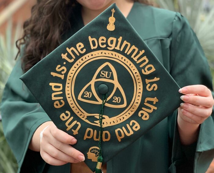 Dark Inspired Graduation Cap