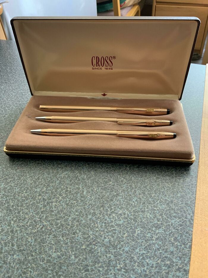 These Cross Pens Were My Grandfathers From The 1960s. He Worked As A Test Fail Analysis Engineer For General Dynamics. These Pens Were Used To Try To Win The Space Race, And Now I Use Them Every Day As I Work To Follow In His Footsteps