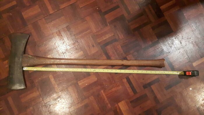 My Grandpa's Double Bit Walter Axe. Bought In 1940s Ontario And Logged With It Across Canada Until He Retired In '70s B.c