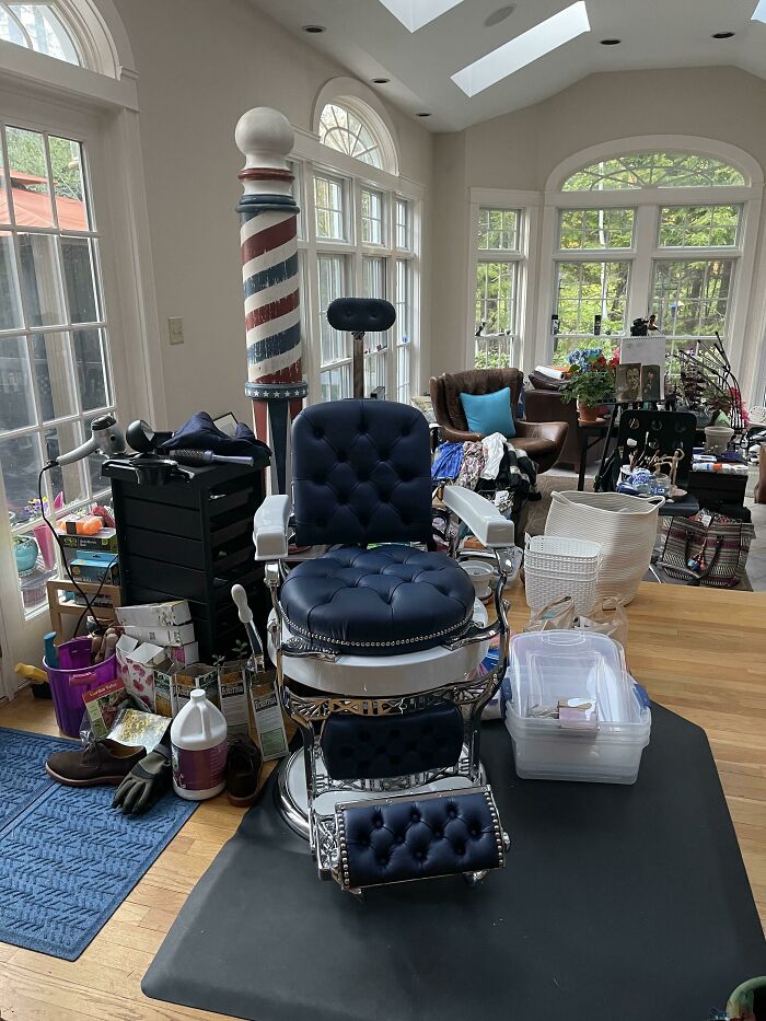 Barber Chair, 100 Years Old And Reconditioned!