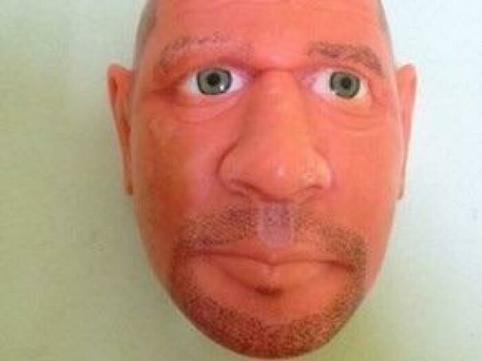 The Face Of A Guard Made With Soap By A Prisioner In Brazil. All Made With Soap Even The Eyes