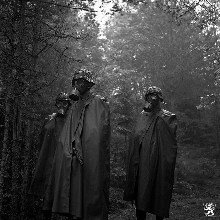 Finnish Soldiers In Nbc Gear, 1961