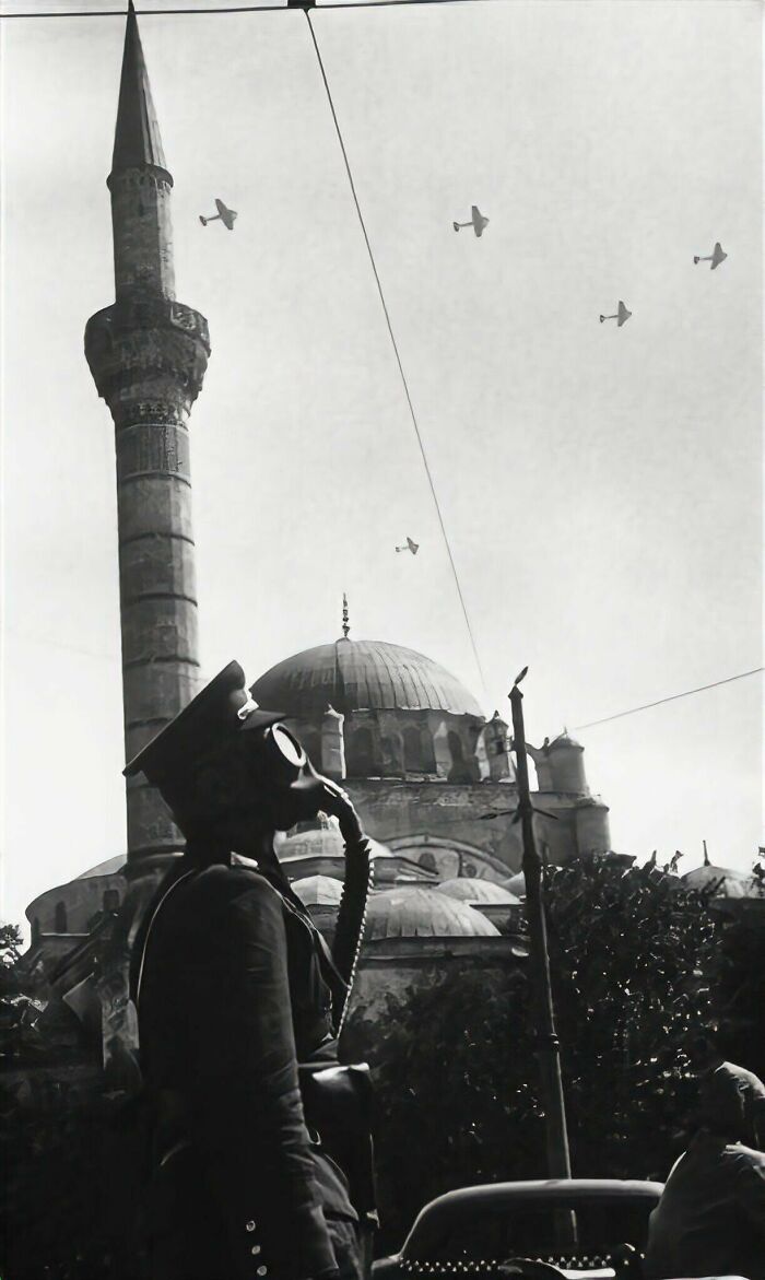 A Pic Of Turkish Military Exercise In Istanbul Against To Danger Of Chemical Attack.(1939)