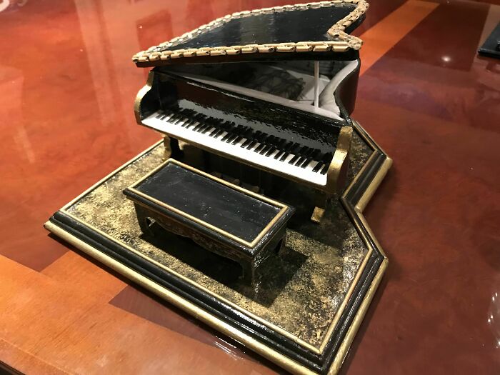 Made Out Of Rolled Paper, Cardboard, Craft Paint, Bed Sheets, And Floor Wax (Clear Coat)