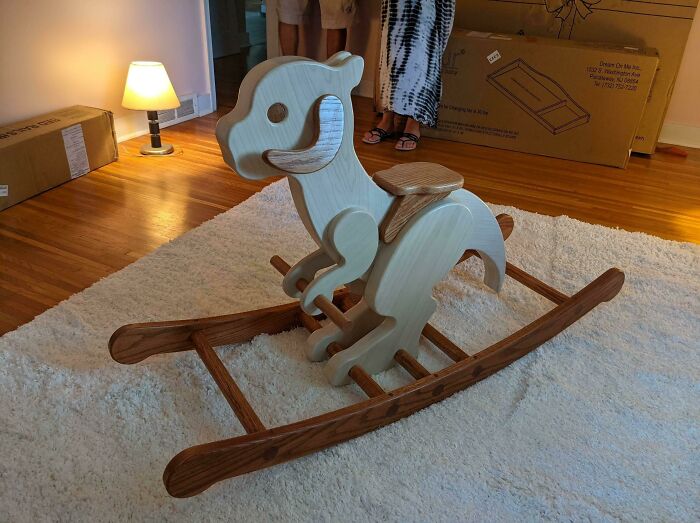 Mecedor de tauntaun. Álamo y roble rojo. Fue muy divertido hacerlo