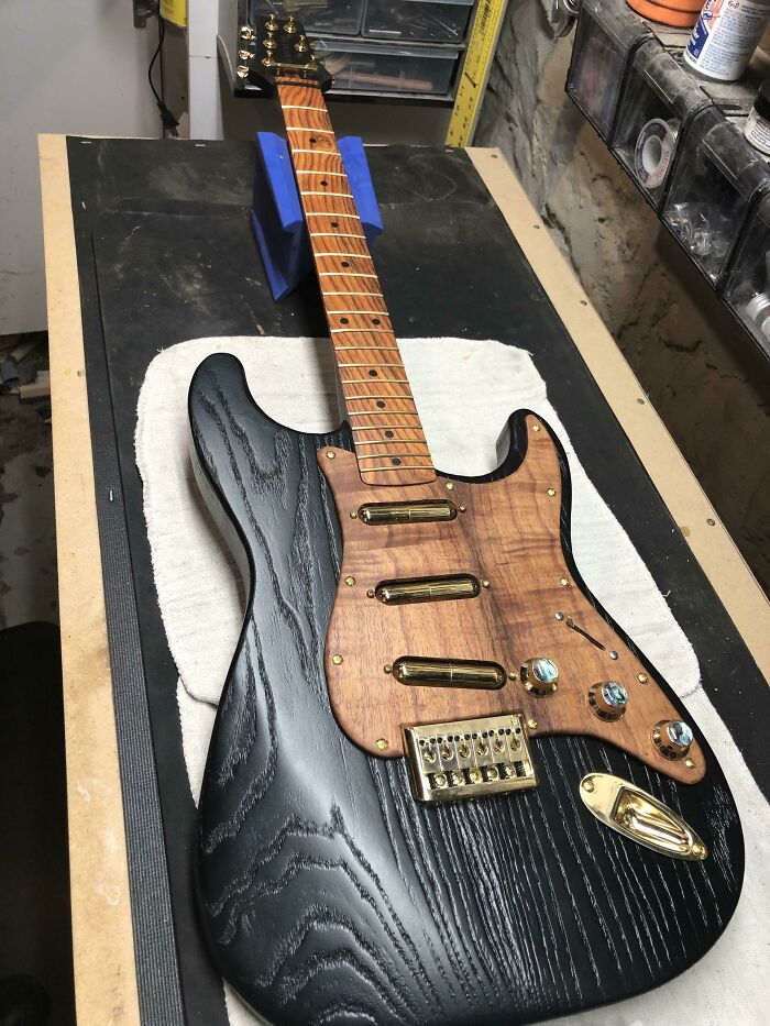 New Build Just About Done. Ash Body, Koa Pickgaurd, Ebony Neck And Cocobolo Fretboard