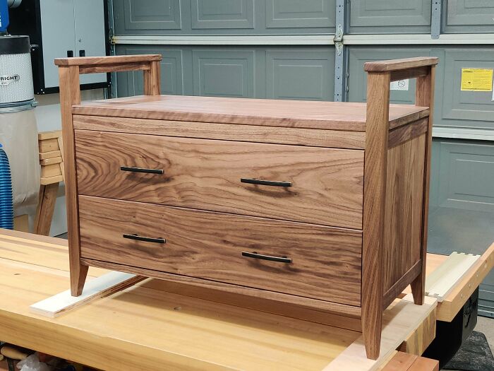 Finally Finished Up An Enclosed Shoe Bench For The Front Entry