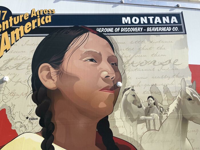 The Shadow From A Rivet Makes It Look Like Sacajawea's Smoking A Blunt