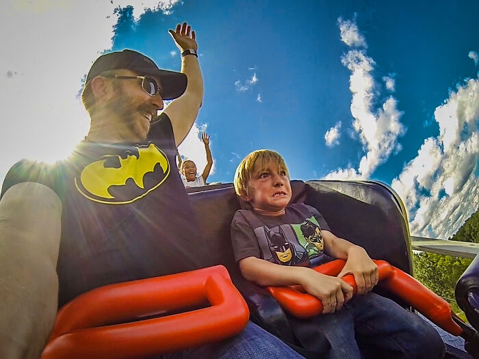 Clark Was Very Excited To Ride A Rollercoaster Like A Big Boy, Until The First Drop