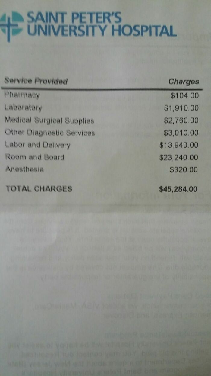 My Hospital Bill For An Uncomplicated Birth