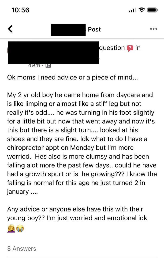 My Child Might Have Severely Injured His Leg So I’m Taking Him To The Chiropractor Instead Of A Doctor