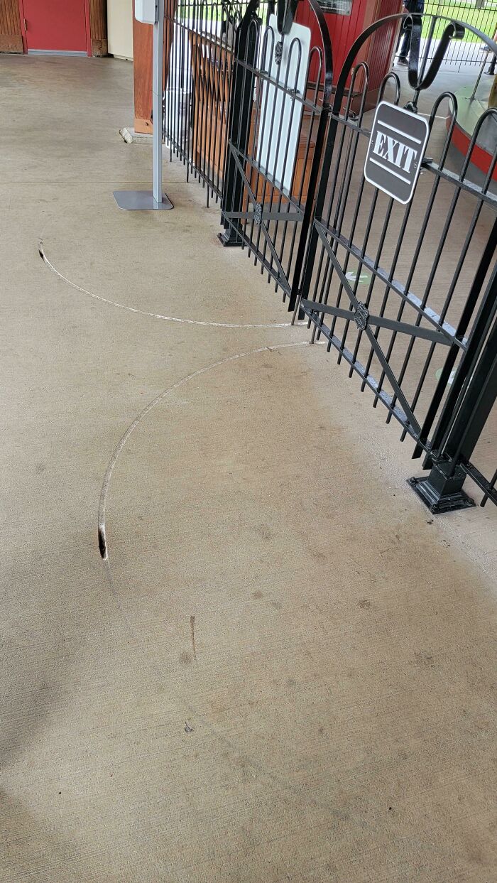 The Grooves Left By The Drop Rods On The Exit Gates Of The Carousel At The Henry Ford Museum
