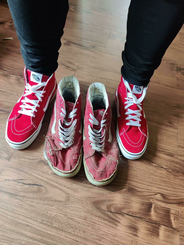 My Old Skate Shoes vs. My Buddy's New Ones