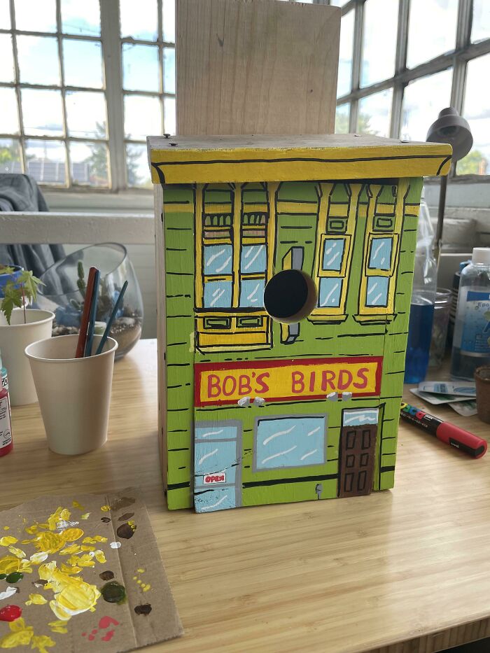 Painted A Blank Birdhouse I Found!